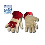 GANT TRAVAIL HIVER CUIR  /  INT. ROUGE  XXL #FC30-12P